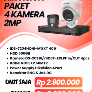 Paket 4CH Hikvision 2MP